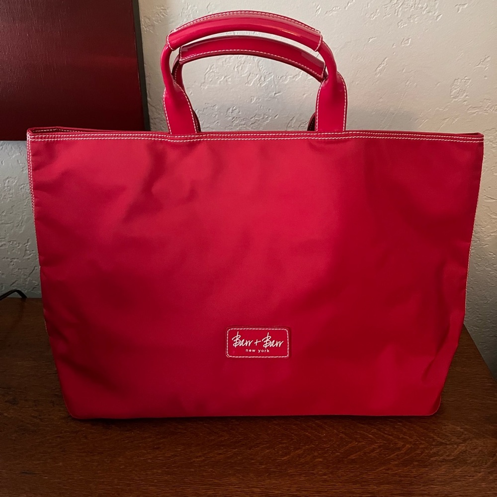Barr + Barr XL Red Tote NEW
